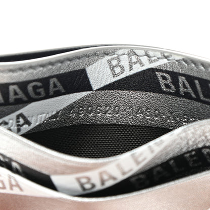 Balenciaga Metallic Calfskin Losange Monogram Everyday Multi Card Case Silver Black White 6 of 6