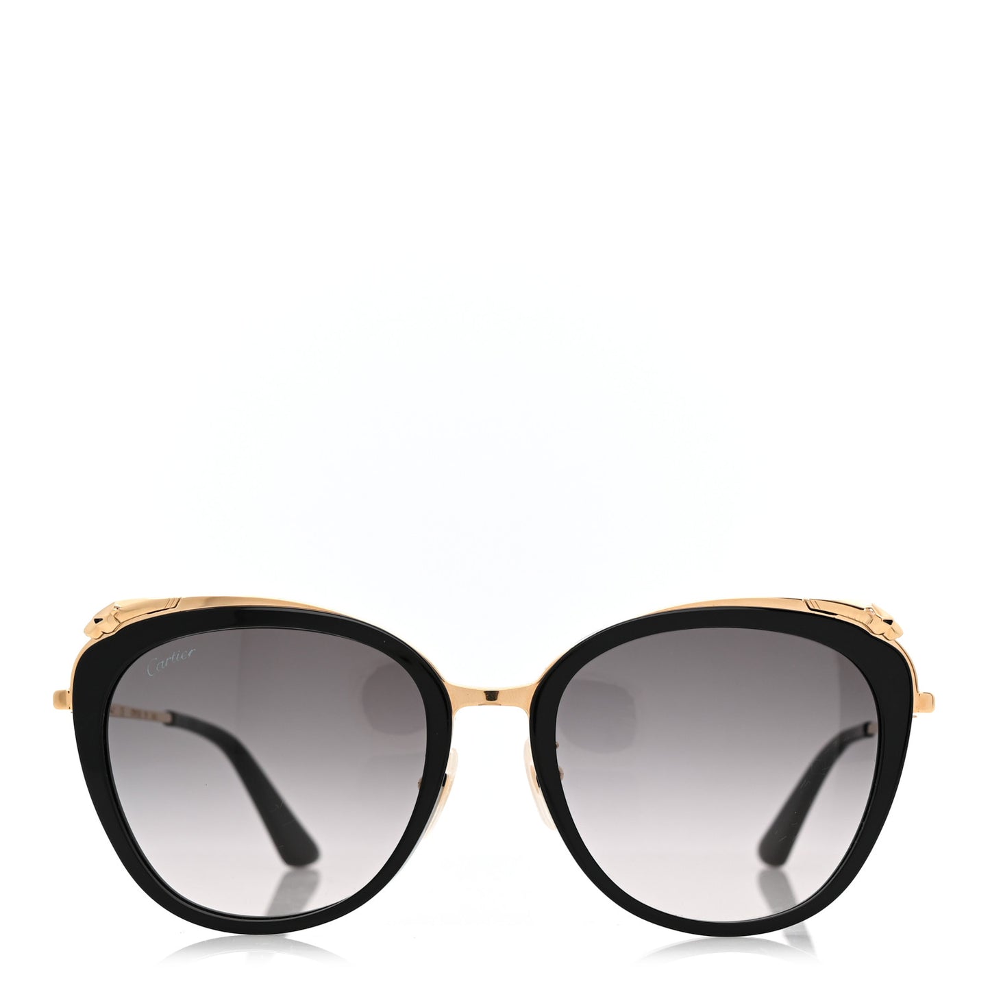 Panthere De Cartier Sunglasses CT0150SA Black Gold Black Gold
