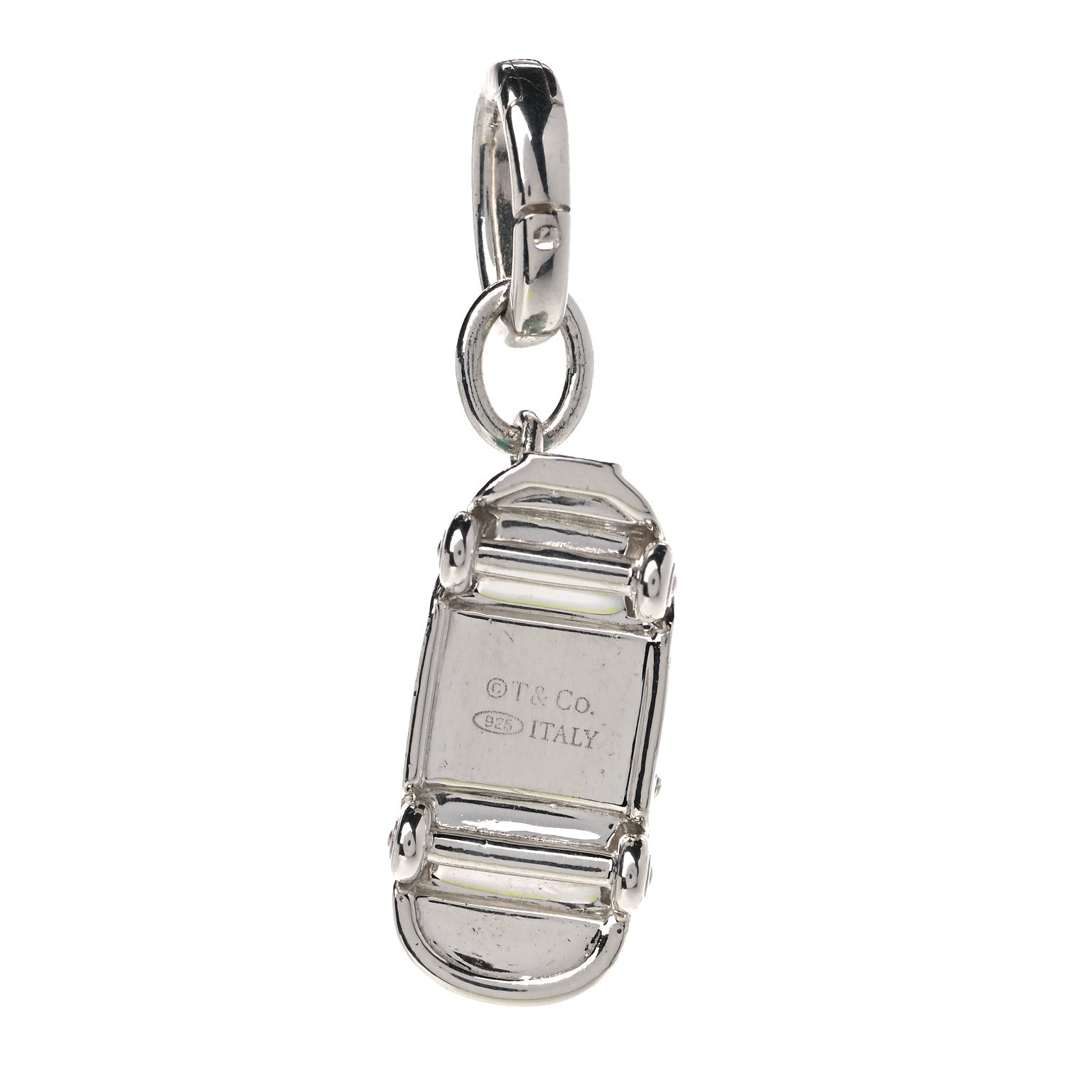 Tiffany Sterling Silver Enamel Car Charm Blue 3 of 6