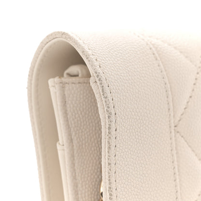 Chanel Caviar Quilted Vintage Mademoiselle Wallet On Chain WOC White 11 of 15