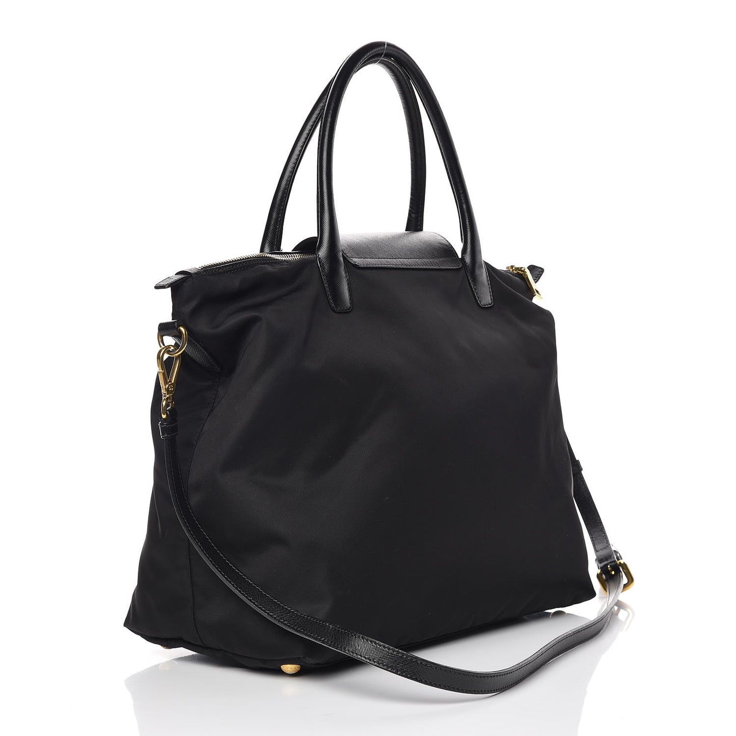 Saffiano Tessuto Nylon Tote Black