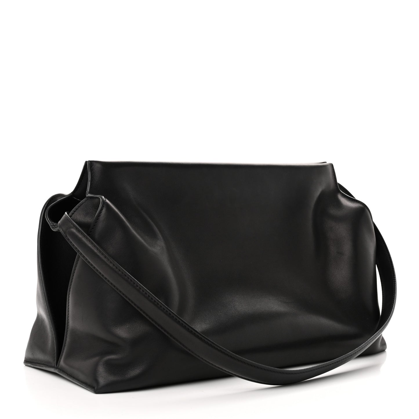 Saddle Calfskin Sienna Shoulder Bag Black