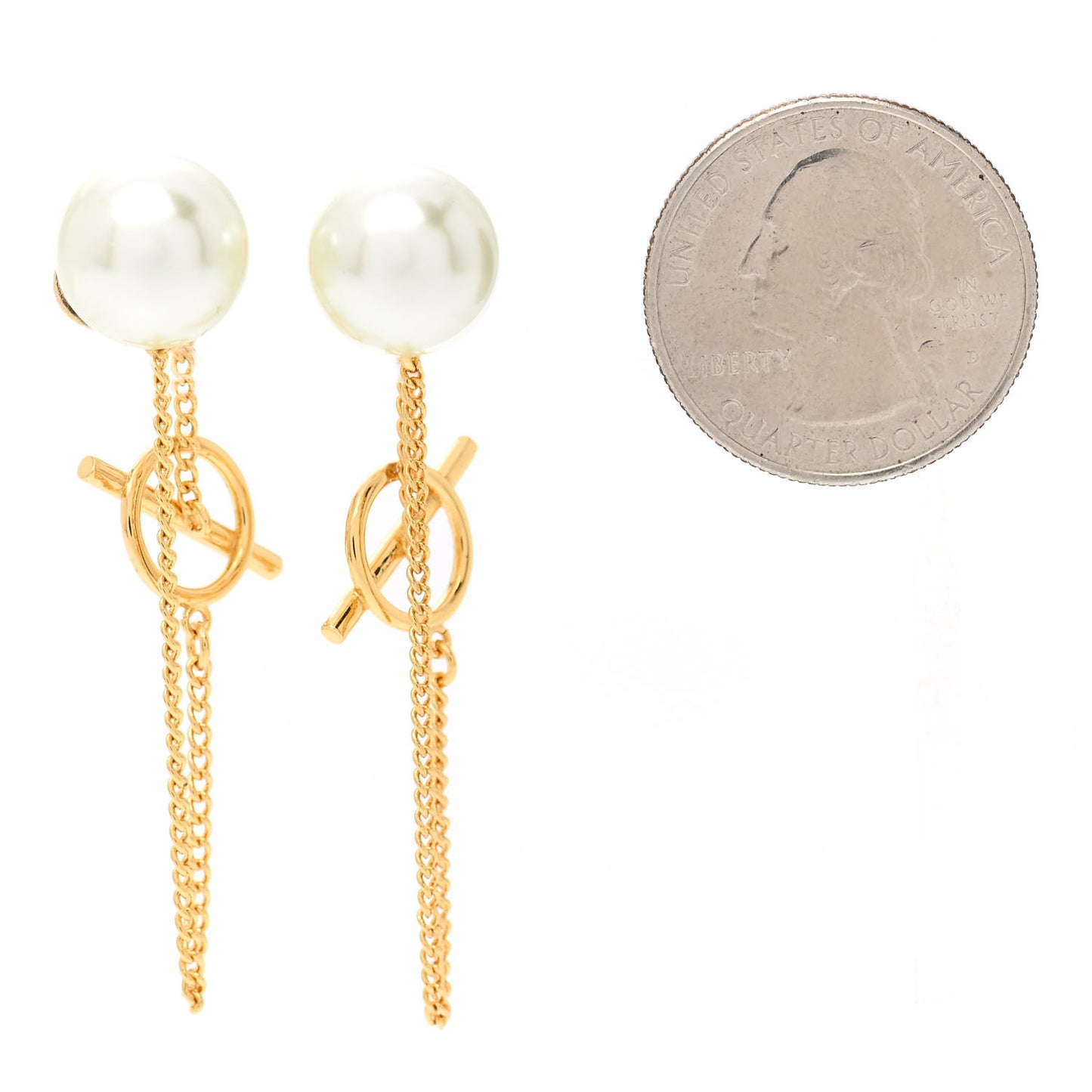 Pearl Tribales Earrings Gold White
