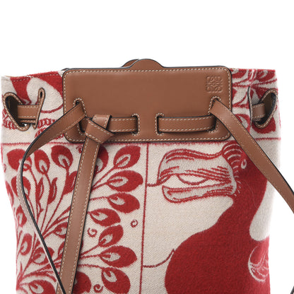 Loewe Canvas Calfskin Lazo Tiles Bucket Bag Multicolor 8 of 11