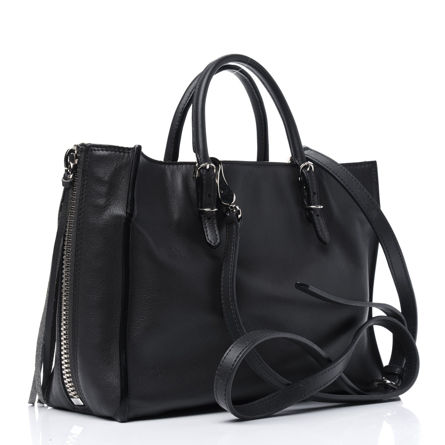 Balenciaga Veau Papier A6 Zip Around Tote Gris Fossile 4 of 25