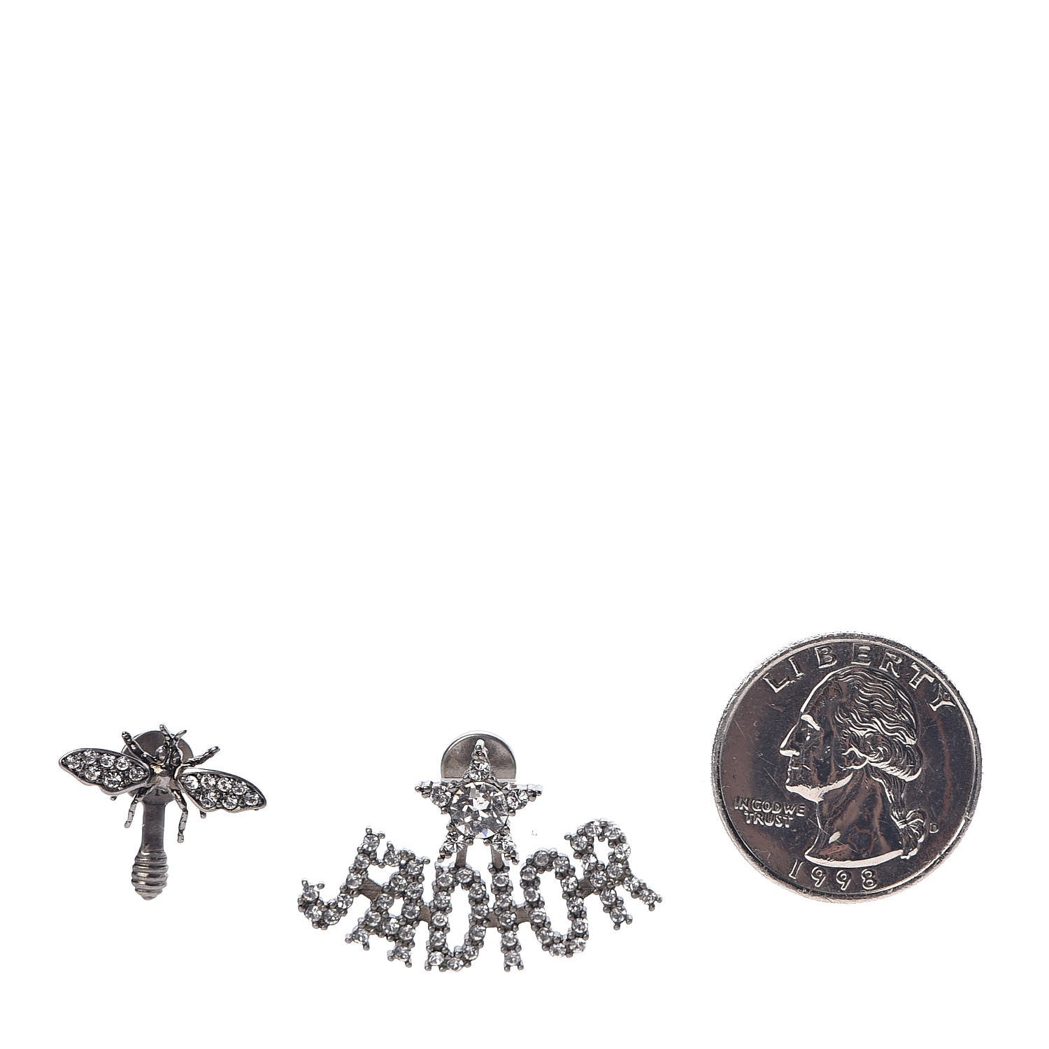 Christian Dior Palladium Crystal J'adior Earrings 3 of 6