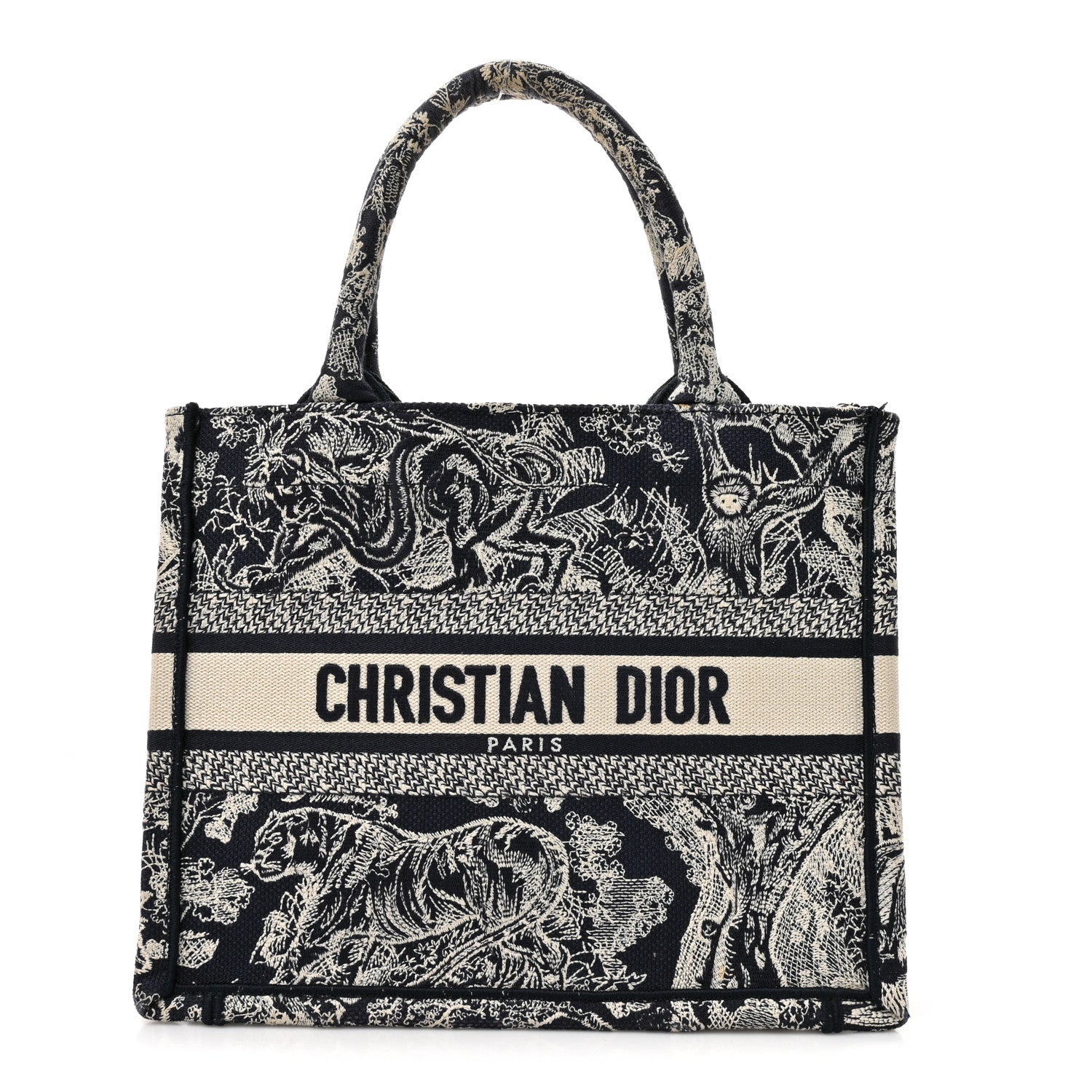 Christian Dior Calfskin Dioriviera Toile De Jouy Small Book Tote With Strap Blue Multicolor 1 of 12