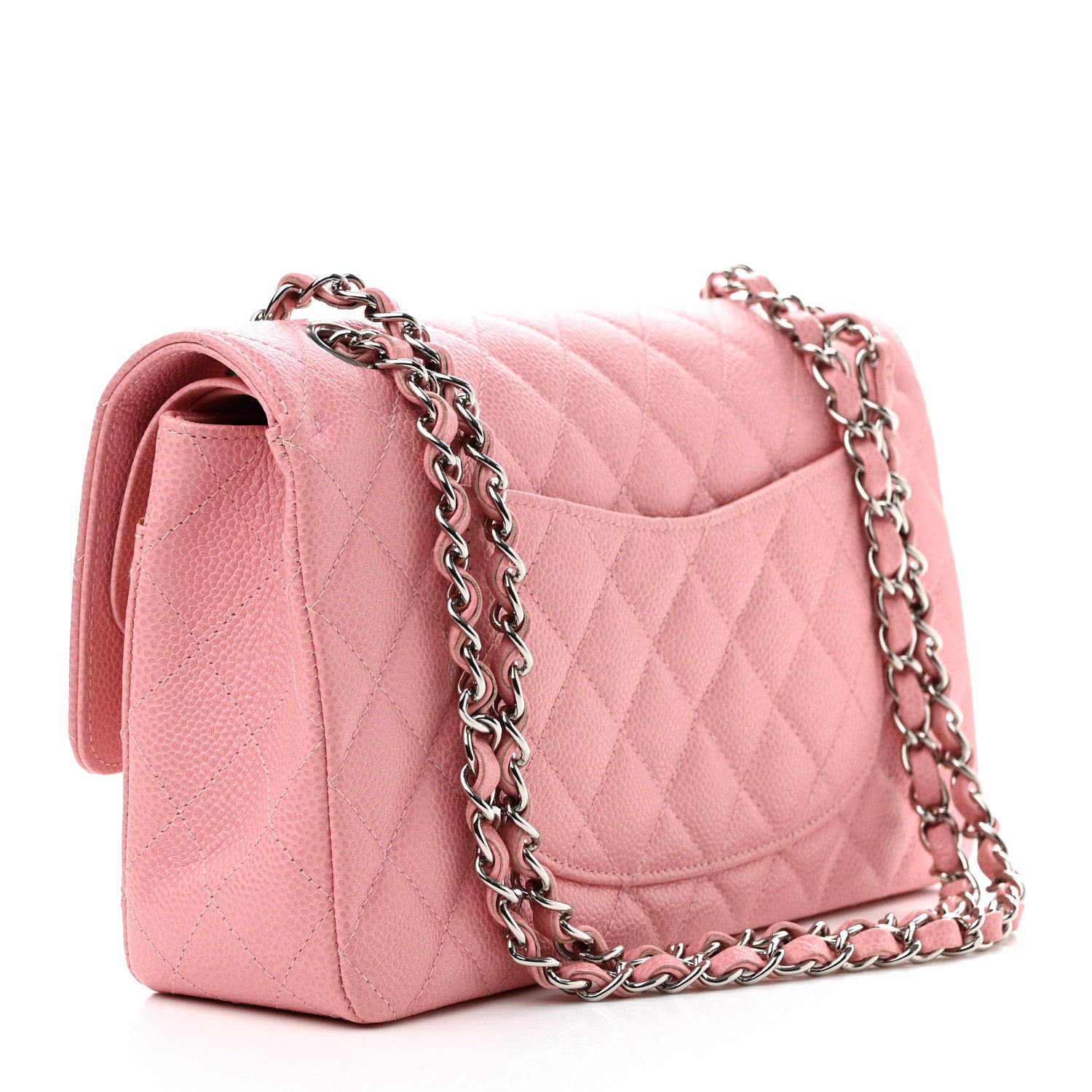 Chanel Caviar Quilted Medium Double Flap Light Pink 3 of 15