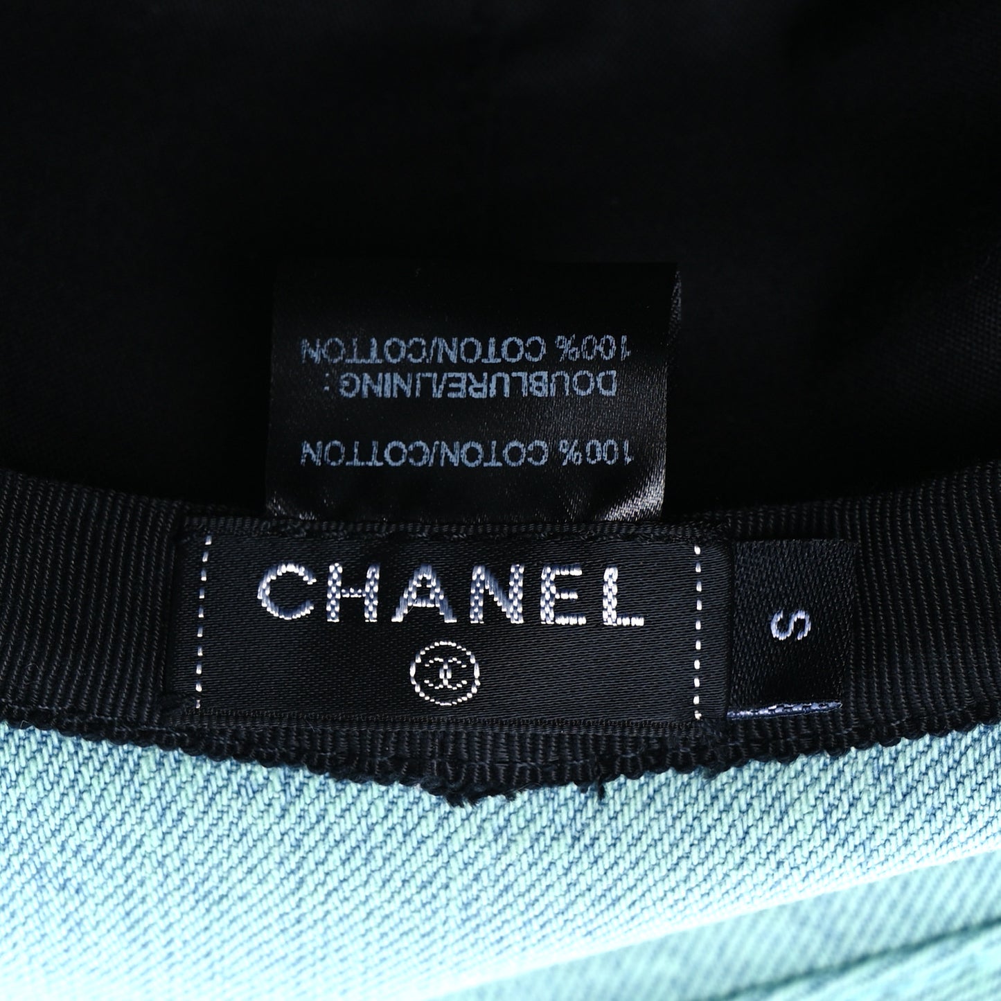 Denim Logo Bucket Hat S Light Blue
