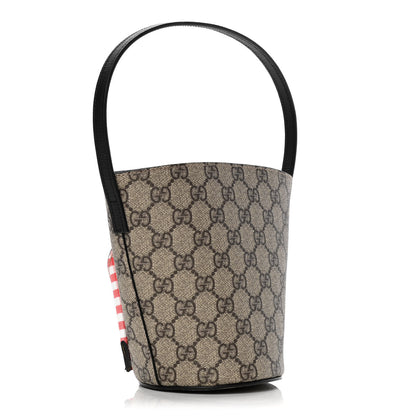 Gucci GG Supreme Monogram Childrens Chick Bucket Bag Black 3 of 9