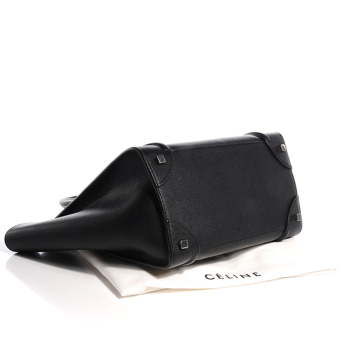 Drummed Calfskin Mini Luggage Black