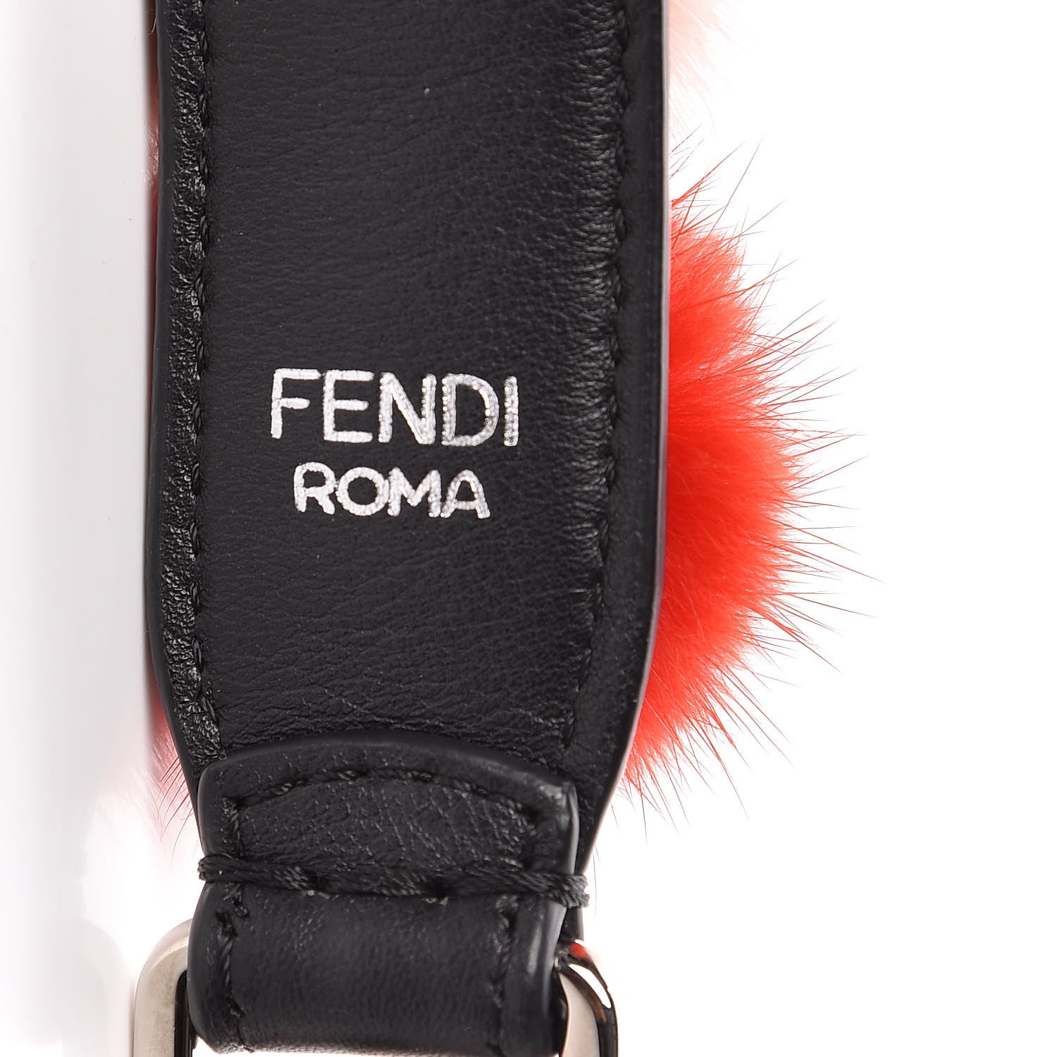 Fendi Mink Fur Pom Pom Mini Strap You Black Multicolor 3 of 5