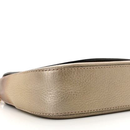 Gucci Metallic Pebbled Calfskin Small Soho Flap Crossbody Gold Ombre 8 of 18