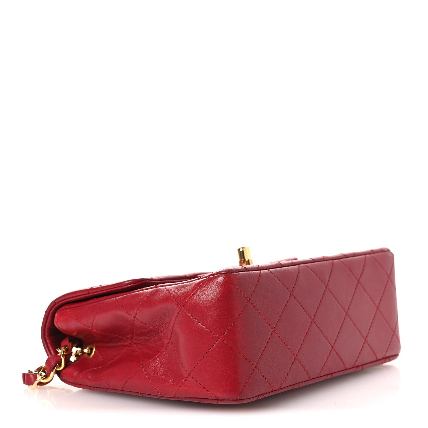 Chanel Lambskin Quilted Mini Square Flap Red 3 of 14