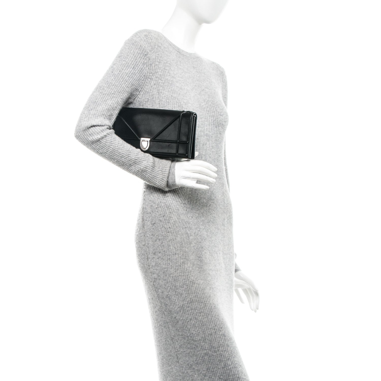Christian Dior Lambskin Diorama Pochette Black 2 of 6