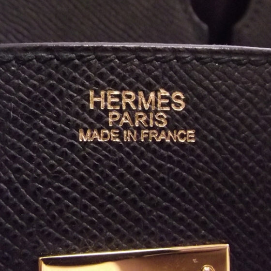 Hermes Swift Leather BIRKIN 30 Black 9 of 13