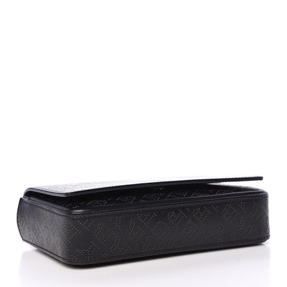 Burberry Calfskin Perforated Logo Hampshire Crossbody Black 4 of 9