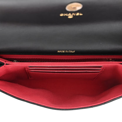 Chanel Lambskin Quilted Chanel 19 Flap Clutch Black 6 of 12