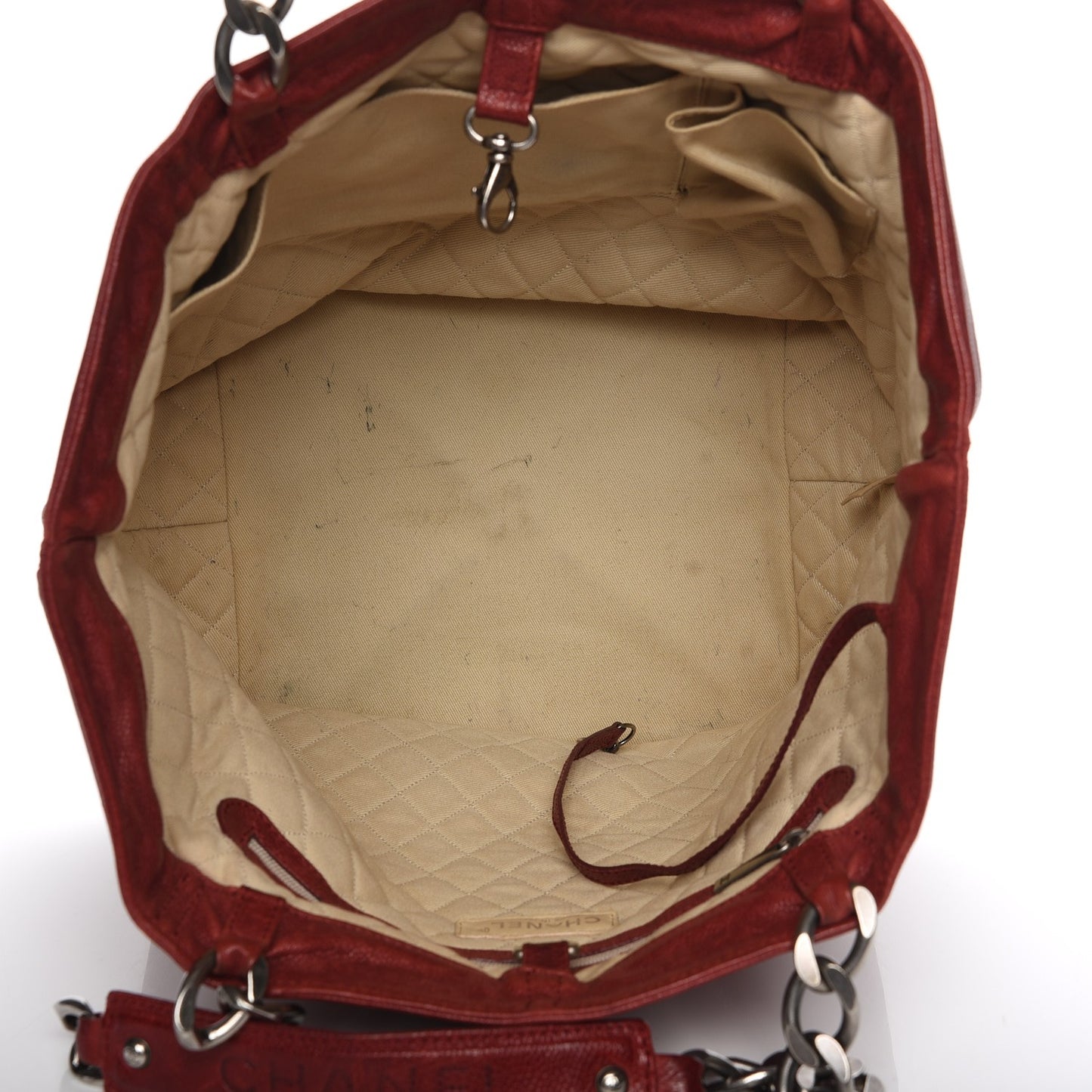 Distressed Caviar Outdoor Ligne Tote Red