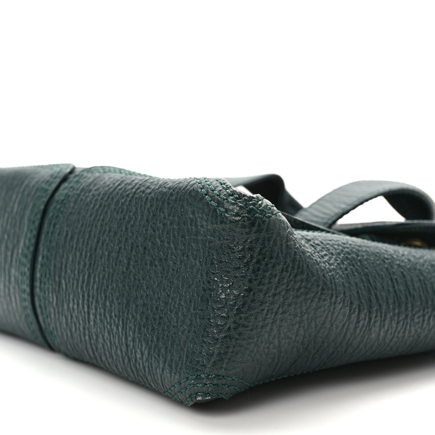 Textured Calfskin Mini Pashli Satchel Military Green