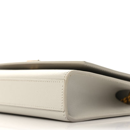Saint Laurent Grain De Poudre Small Monogram Kate Satchel Crema Soft 8 of 10