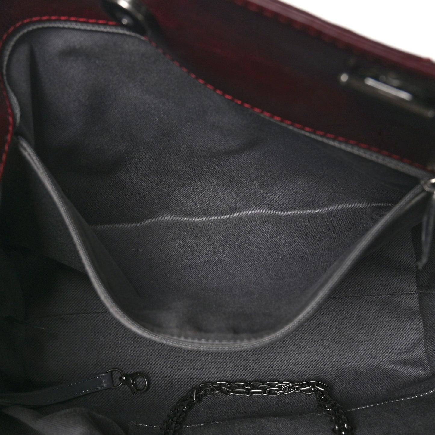 Aged Calfskin Quilted Reissue 2.55 Tote Dark Burgundy