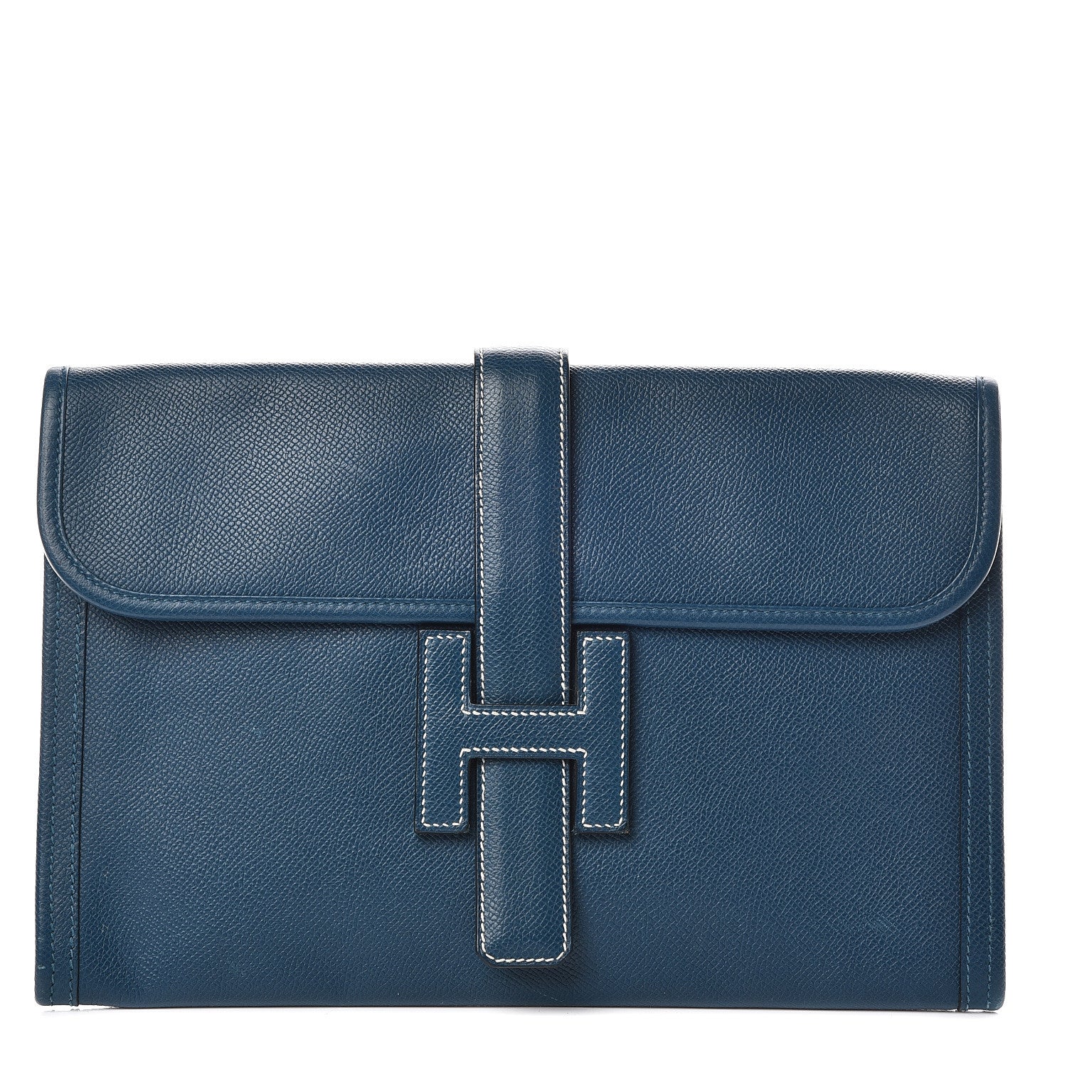 Hermes Epsom Jige PM Clutch Bleu Thalassa 1 of 10
