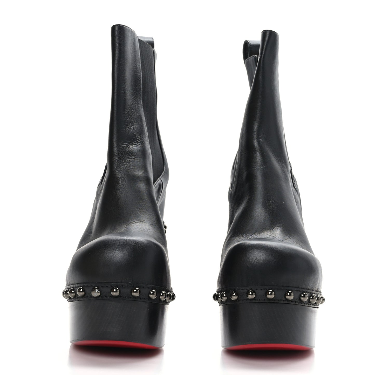 Calfskin Studded Joan 130 Booties 40.5 Black