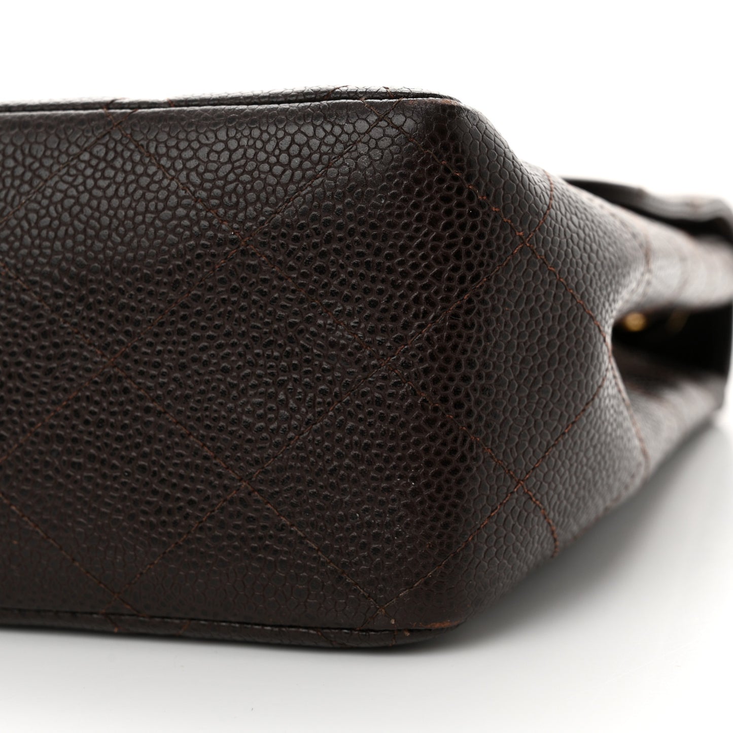 Caviar Quilted Jumbo Single Flap Brown