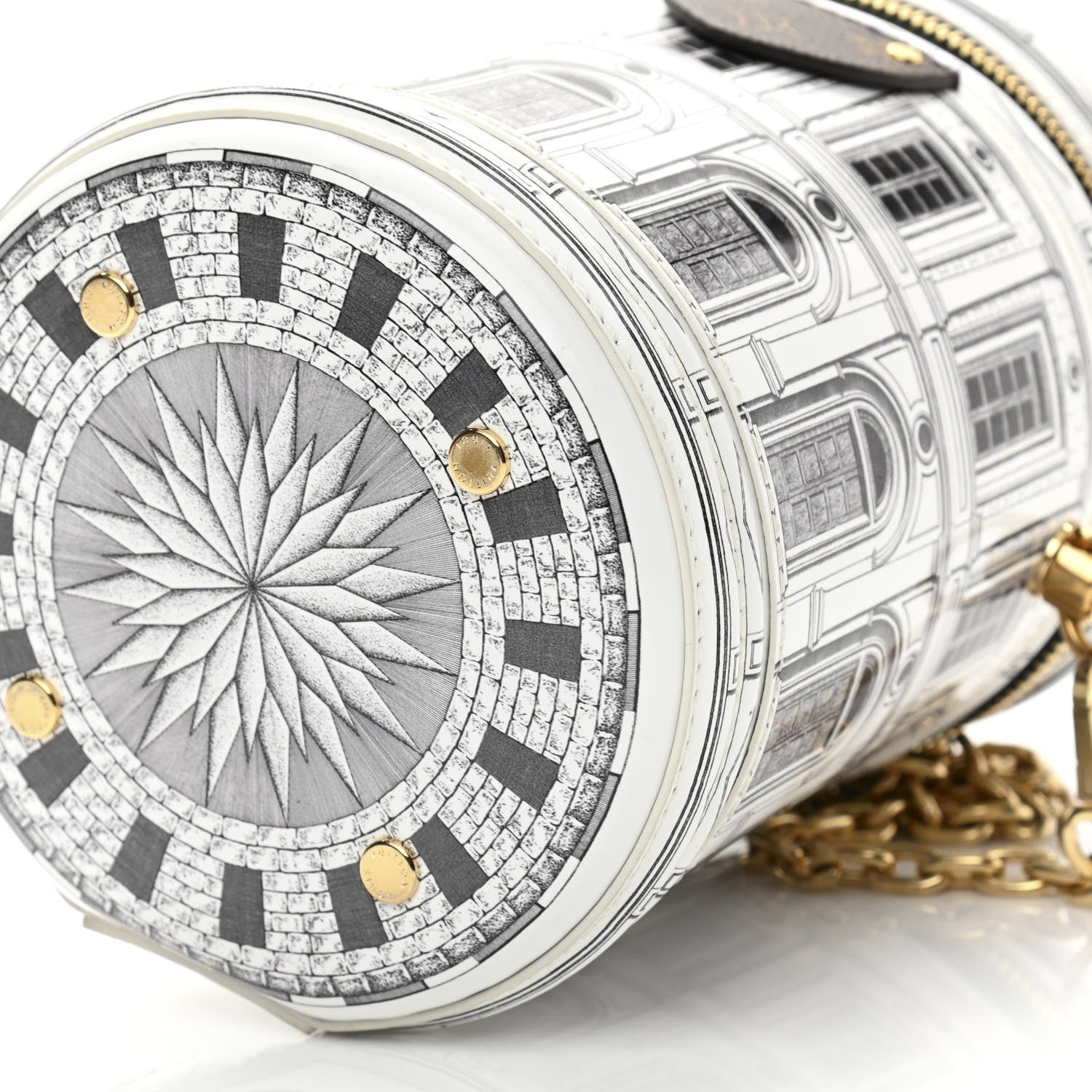 Louis Vuitton X FORNASETTI Calfskin Architettura Cannes Black White 9 of 9