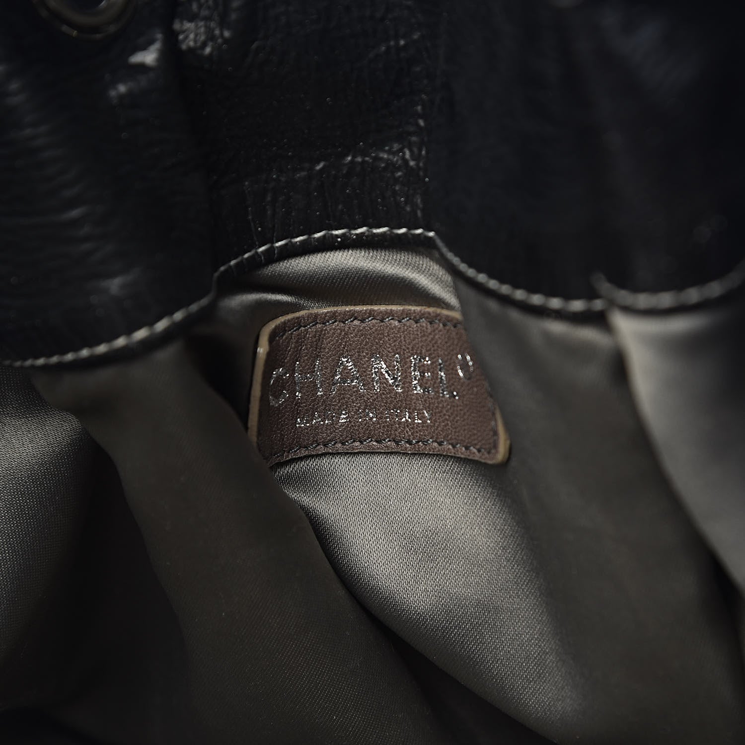 Chanel Vinyl Quilted Melrose Degrade Tote Black 6 of 13