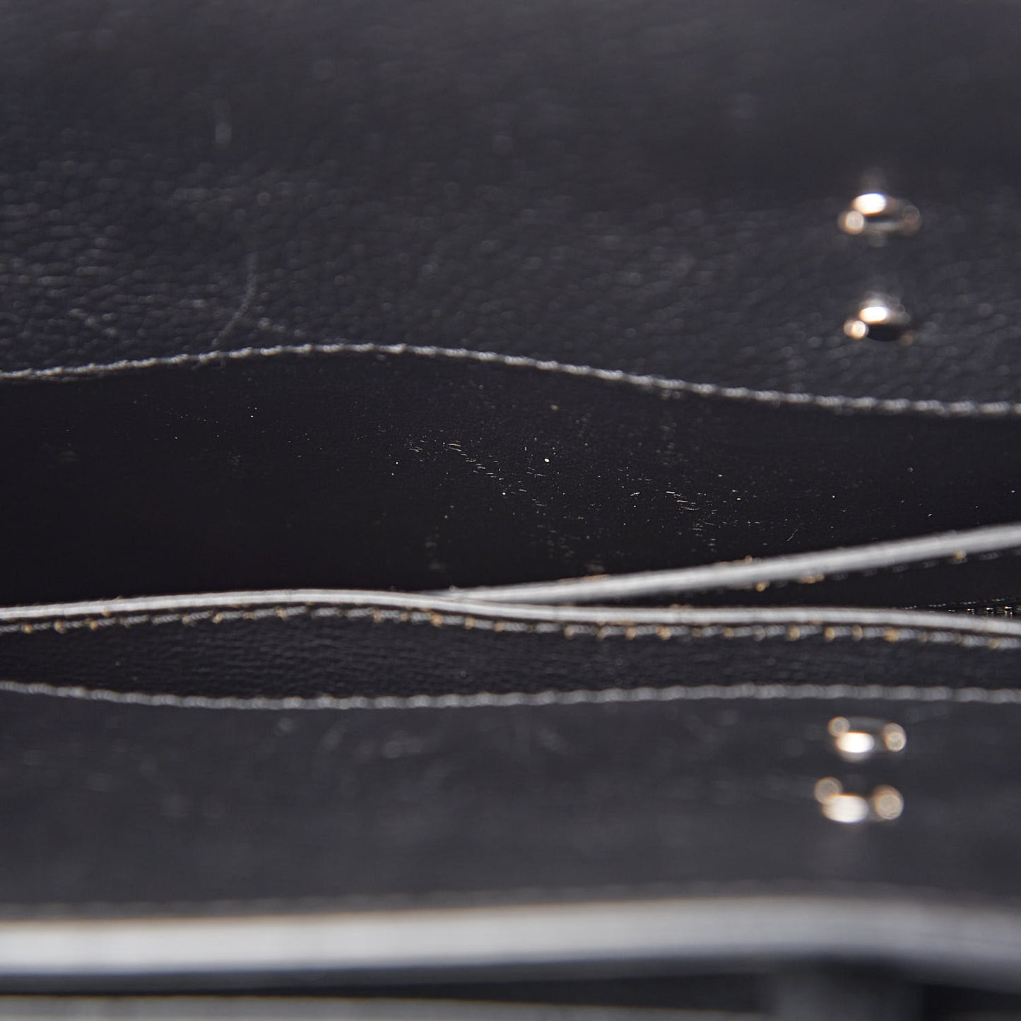 Grained Calfskin Small Horizon Satchel Black