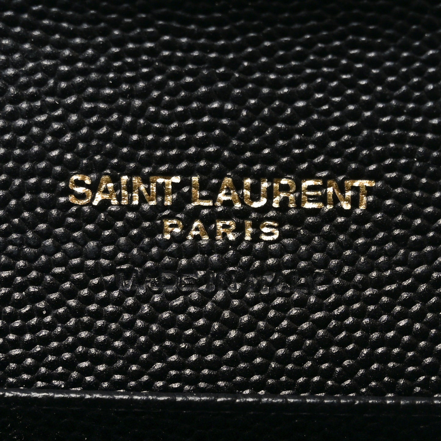 Grain De Poudre Matelasse Chevron Small Monogram Envelope Wallet Black