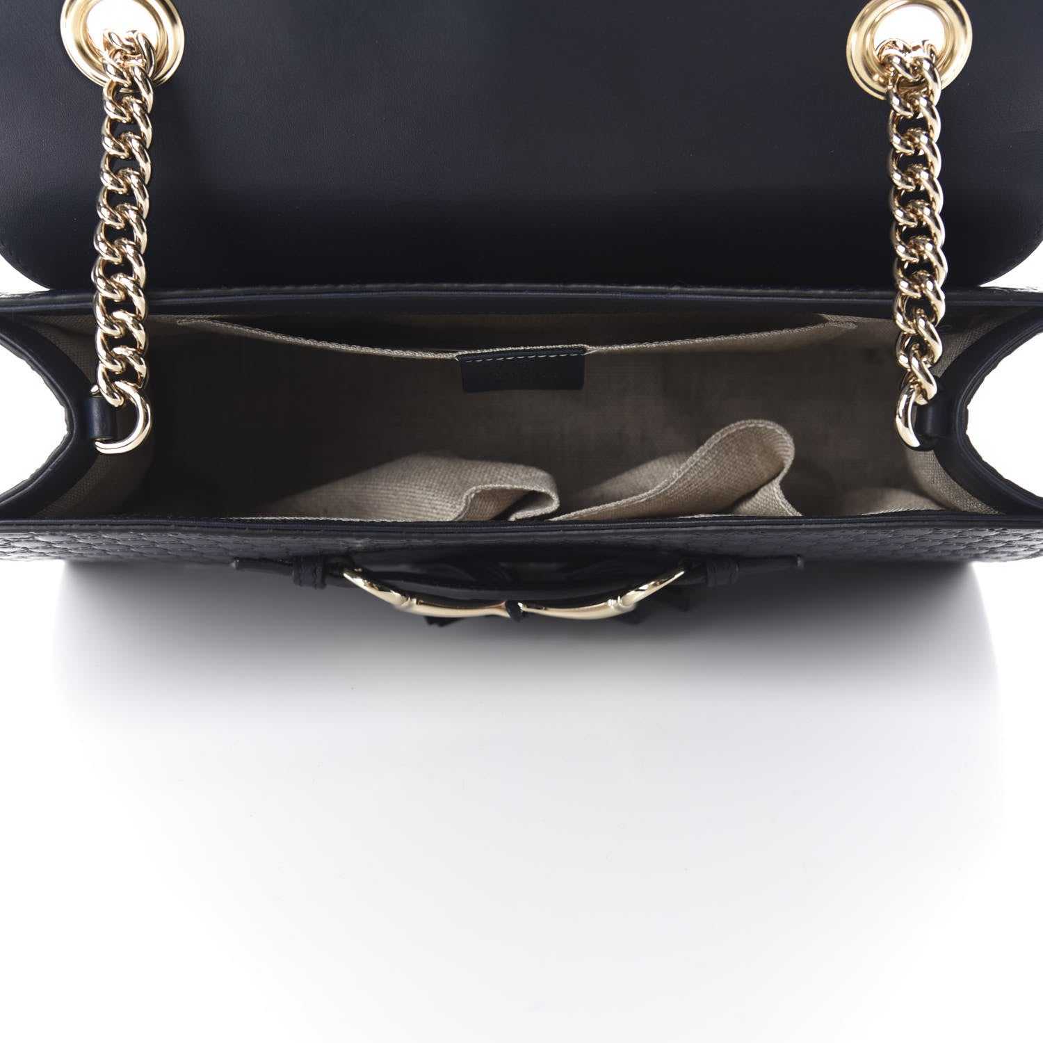 Gucci Soft Microguccissima Medium Emily Chain Shoulder Bag Blue 5 of 11