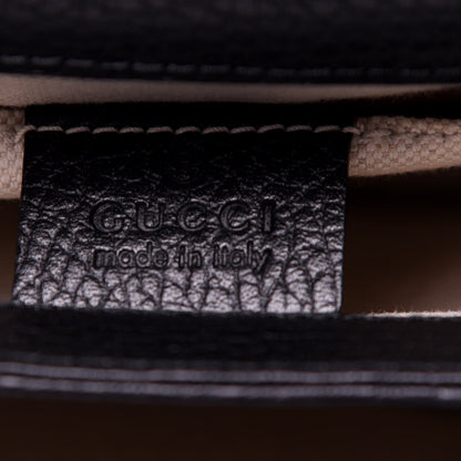 Gucci Dollar Calfskin Crystal Web Mini Dionysus Bamboo Top Handle Bag Black Black Diamond 9 of 11