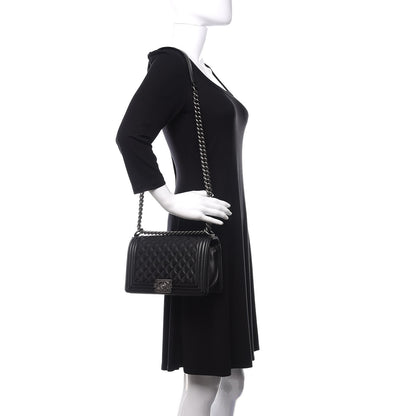 Chanel Caviar Quilted Medium Boy Flap Black 2 of 11