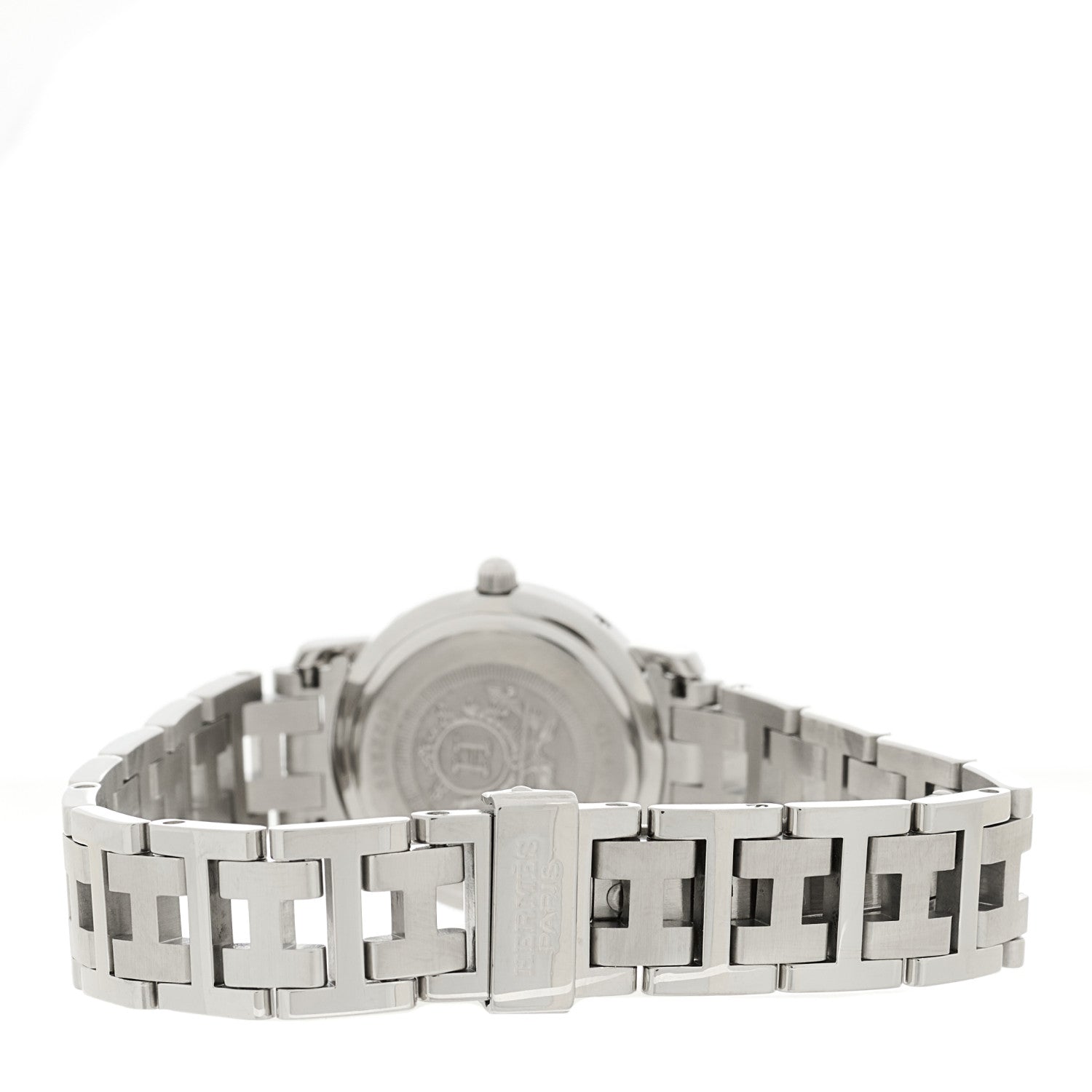 Hermes Stainless Steel 24mm Clipper Quartz Watch White 3 of 4