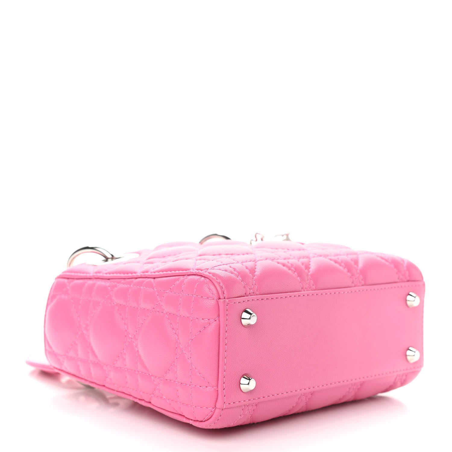 Christian Dior Lambskin Cannage Mini Lady Dior Sorbet 3 of 8