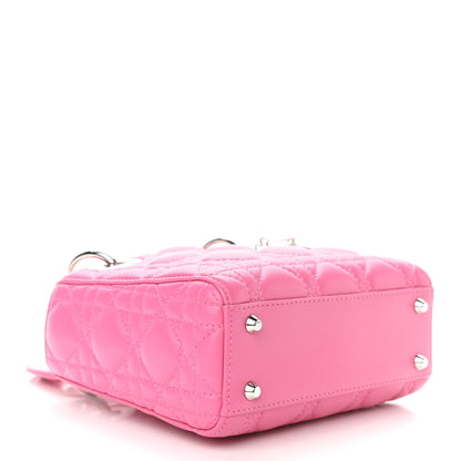 Christian Dior Lambskin Cannage Mini Lady Dior Sorbet 3 of 8