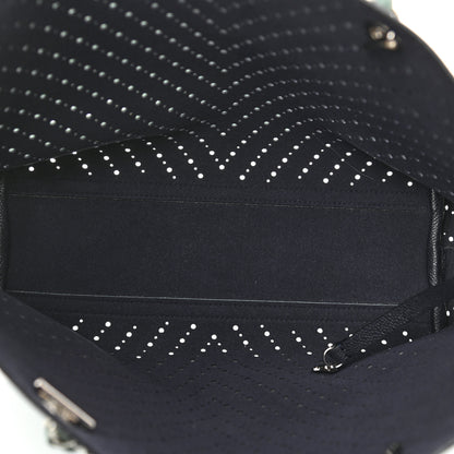 Chanel Perforated Grained Calfskin Small Shopping Tote Green 4 of 11