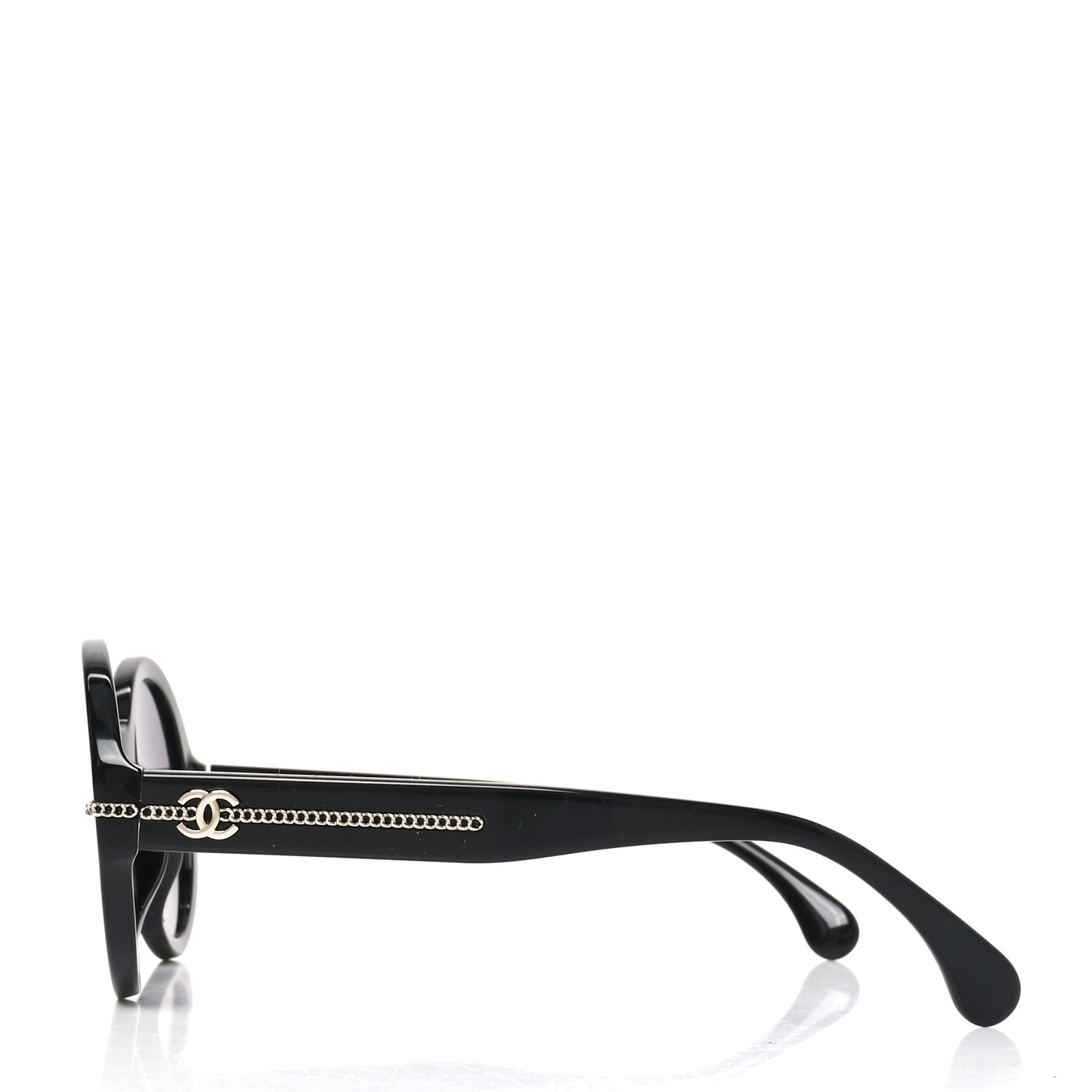 Acetate Chain Sunglasses 5511-A Black