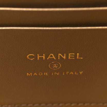 Chanel Lambskin Quilted Small Pearl Crush Vanity Case With Chain Black 6 of 10
