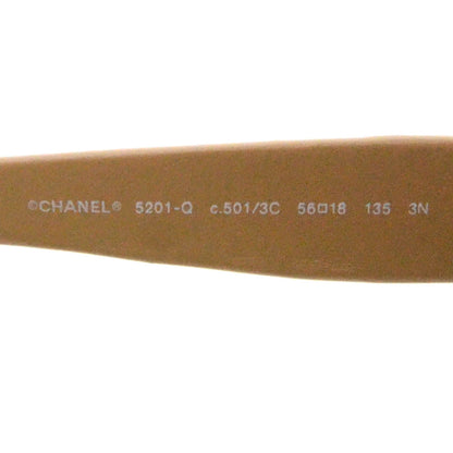 Chanel Leather Quilted CC Sunglasses Black Beige 5201 Q 5 of 7