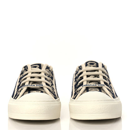 Christian Dior Canvas Oblique Walk'N'Dior Low Top Sneakers 37 Deep Blue 2 of 8