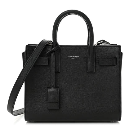 Saint Laurent Grained Calfskin Nano Sac De Jour Black 1 of 12