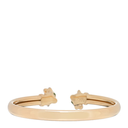 Cartier 18K Yellow Gold Tsavorite Garnet Onyx Panthère De Cartier Cuff Bracelet 17 2 of 4