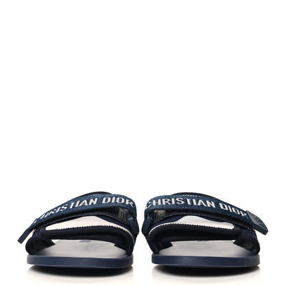 Christian Dior Technical Stretch Fabric Camouflage Dio(r)evolution Slide Sandals 37 Deep Blue 3 of 9