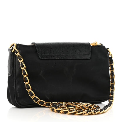 Prada Tessuto Nylon Saffiano Crossbody Bag Black 3 of 12