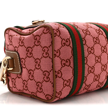 Gucci GG Supreme Web Mini GG Top Handle Bag Pink Beige 9 of 10