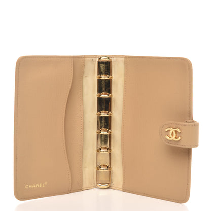 Chanel Goatskin Small Ring Agenda Planner Beige 5 of 9